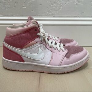 Nike Air Jordan 1 Mid 'Digital Pink' Sneakers Athletic Gym Shoe Women's 8